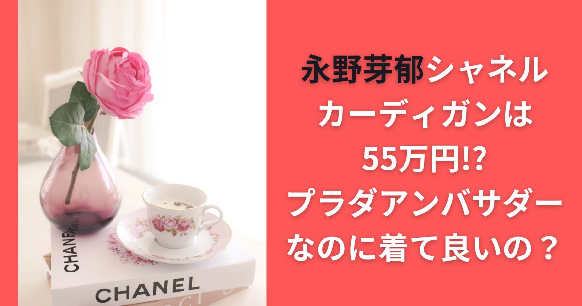 永野芽郁シャネルカーディガンは55万円！？プラダアンバサダーなのに着て良いの？