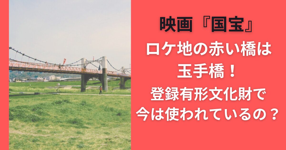 映画『国宝』ロケ地の赤い橋は玉手橋！登録有形文化財で今は使われているの？