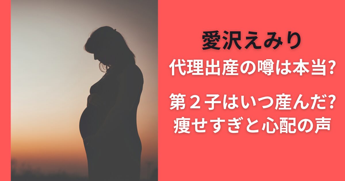 愛沢えみり代理出産の噂は本当？第２子はいつ産んだ？痩せすぎと心配の声