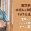 東京駅から本当に1時間以内で行ける温泉宿！電車・バスでらくらく移動できるタイパ最高な旅