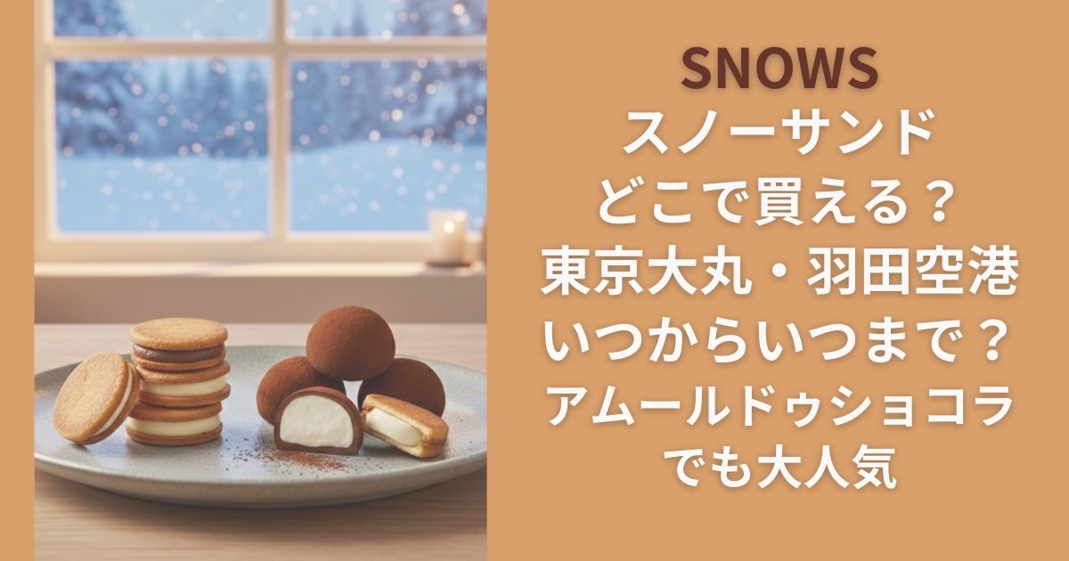 SNOWSスノーサンドどこで買える？東京大丸・羽田空港いつからいつまで？アムールドゥショコラでも大人気