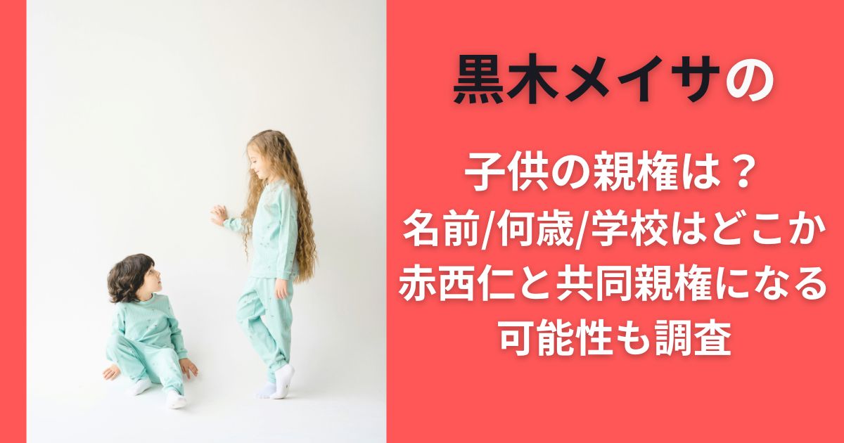 黒木メイサの子供の親権は？名前/何歳/学校はどこか赤西仁と共同親権になる可能性も調査