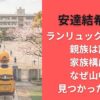 安達結希ランリュック見つけた親族は誰?家族構成やなぜ山中で見つかったのか?