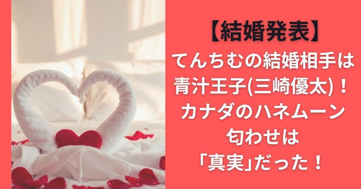 【結婚発表】てんちむの結婚相手は青汁王子(三崎優太)!カナダのハネムーン匂わせは｢真実｣だった!