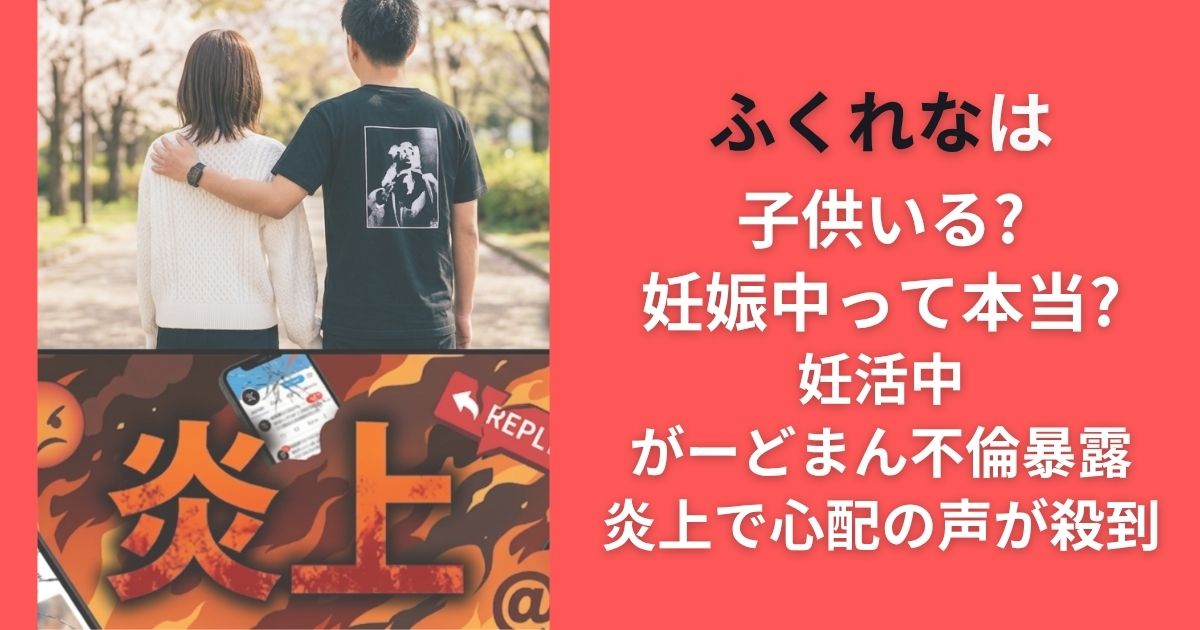 ふくれなは子供いる?妊娠中って本当?妊活中がーどまん不倫暴露炎上で心配の声が殺到