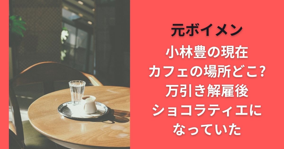 元ボイメン小林豊の現在｜カフェの場所どこ?万引き解雇後ショコラティエになっていた