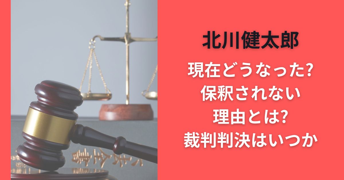 北川健太郎現在どうなった?保釈されない理由とは?裁判判決はいつか